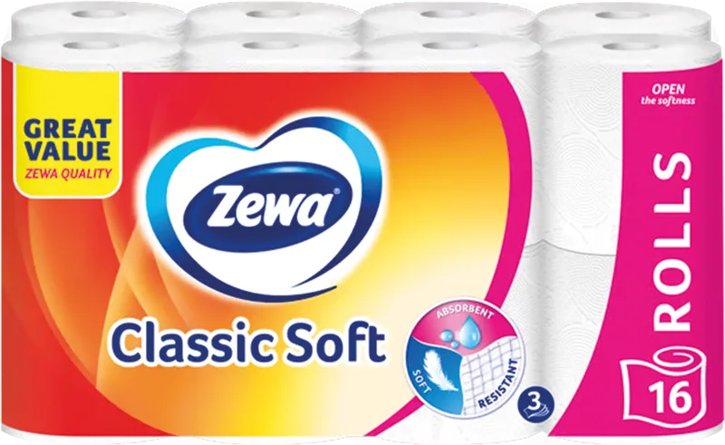 Toalet papir Zewa Classic Soft 3sl 16/1